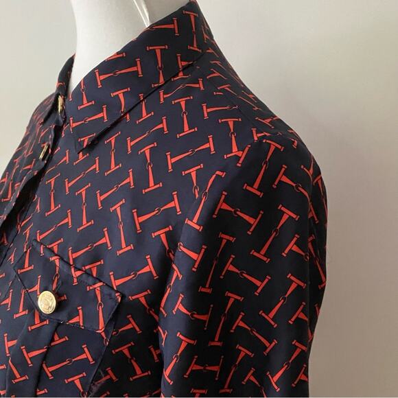 Elizabeth McKay 6 Dress Silk Fall Dress Long Sleeve 6 Classic Equestrian Preppy - Picture 5 of 17